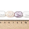 Electroplated Glass Shell Pearl Beads Strands BSHE-B009-F02-01-4