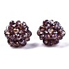 Transparent Electroplate Glass Round Woven Beads GLAA-T024-01C-B02-1