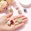 6Pcs 6 Colors Handmade Polymer Clay Rhinestone Indonesia Beads CLAY-YW0002-75-3