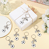 20Pcs Alloy Enamel Football Keychain KEYC-SC00001-3