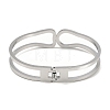 Non-Tarnish 304 Stainless Steel Hollow Hinged Bangles BJEW-Q348-01P-3