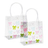 Rectangle Transparent Printed PVC Plastic Gift Tote Bags ABAG-TADJ0002-002E-1