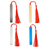 4 Sets 4 Colors Stainless Steel Bookmarks AJEW-TA0001-21-8