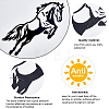 Gorgecraft 4Pcs 2 Colors Waterproof Horse Plastic Reflective Stickers DIY-GF0006-32-4