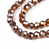 Electroplate Glass Beads Strands X-EGLA-R016-4m-4-3