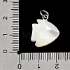 Natural White Shell & Crystal Rhinestone Pendants SH-CBAC52B-01A-3