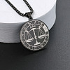 201 Stainless Steel Pendant Necklaces with Alloy Box Chain WGA45A6-19-1