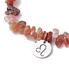 Natural Red Agate Stretch Bracelets BJEW-JB11147-05-3