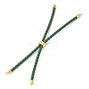 Adjustable Round Braided Microfiber Leather Cord Bracelet Making KK-CBAC260-01G-25-2