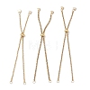 3Pcs 3 Styles 304 Stainless Steel Cable Chain & Venetian Chain & Rolo Chain Slider Bracelet Making AJEW-JB01463-1