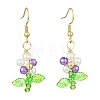 Glass Pearl & Acrylic Dangle Earrings EJEW-JE06325-02-4