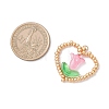 MIYUKI Glass Seed Beaded Heart and Flower Pendants PALLOY-MZ01079-03-3
