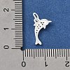 Brass Micro Pave Clear Cubic Zirconia Charms KK-D110-08A-S-3