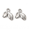 Rack Plating Alloy Leaf Charms FIND-G044-07P-2