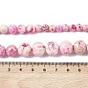 Dyed Natural Fossil Graduated Round Beaded Necklaces NJEW-F368-03P-7