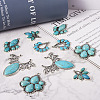 Beadthoven 10Pcs 5 Styles Alloy Pendants TIBEP-BT0001-07-13