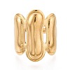 Adjustable Ion Plating(IP) 304 Stainless Steel Cuff Rings for Women RJEW-N052-10G-2