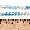 Electroplate Glass Beads Strands EGLA-D300-06-6mm-17-4