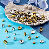 120Pcs Brass Rhinestone Spacer Beads RB-TA0001-36A-6