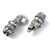 Tibetan Style 304 Stainless Steel Spring Gate Rings FIND-Z046-03AS-03-3