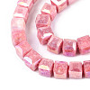 Anti-Tarnish Electroplate Glass Beads Strands GLAA-T025-6mm-10F-3