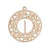 Brass Etched Metal Embellishments Pendants KK-Z058-05KCG-1