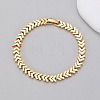 Brass Link Chain Bracelets for Women WG7C619-01-1