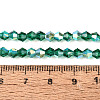 AB Color Plated Transparent Glass Beads Strands GLAA-G127-01-02H-2
