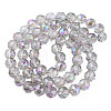 Electroplate Transparent Glass Beads Strands X-EGLA-N002-34B-C06-2