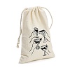 Cloth Hangover Kit Party Favor Drawstring Bags ABAG-A012-05B-03-3
