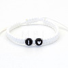 Resin Beads Braided Bead Bracelets FS-WG7326D-09-1