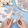 16Pcs 2 Style Butterfly Resin Rhinestone Stickers DIY-CP0008-77-3