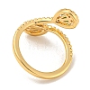 Brass with Cubic Zirconia Open Cuff Rings RJEW-B052-11G-3