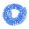 AB Color Plated Opaque Glass Rondelle Beads Strands EGLA-T029-4mm-09J-2