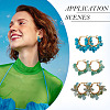 3 Pairs 3 Styles Natural Gemstone Chips Braided Hoop Earrings EJEW-TADJ00004-8