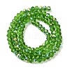 Electroplate Transparent Glass Beads Strands EGLA-A046-01B-03-3