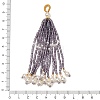 Plastic Beaded Big Pendants PL-CBA0279-01B-2