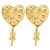 Rack Plating Brass Studs Earrings Finding KK-T072-06G-1