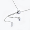 Adjustable 925 Sterling Silver Pendant Necklaces NJEW-F246-06M-5