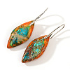 Bohemian Style 304 Stainless Steel Emperor Stone Dangle Earrings SL3554-3-2