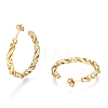 304 Stainless Steel Half Hoop Earrings EJEW-F257-09G-2