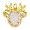 Christmas Series Brass Micro Pave Cubic Zirconia Pendants KK-S401-03G-D-1