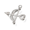 Brass Micro Pave Clear Cubic Zirconia Pendants KK-A302-06P-2