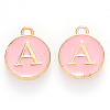 Golden Plated Alloy Enamel Charms X-ENAM-S118-07A-1