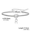 304 Stainless Steel Initial Charm Bracelets FS-WGD8E41-41-1