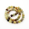 Natural Xiuyan Jade Round Bead Strands G-P070-71-8mm-2