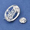 Musical Note Lapel Pin Backs JEWB-K035-02A-S-3