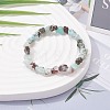 Natural Larimar Beads Stretch Bracelet for Kids BJEW-JB07031-06-2