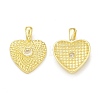 Rack Plating Brass Micro Pave Cubic Zirconia Pendants KK-C011-37G-1