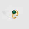 Oval Natural Green Aventurine Ring VR5494-3-1